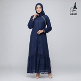 GAMIS OZIAS BROKAT FIMELA 09921 LD 105 & LD 120 I Gamis Mewah Pesta I Fashion Muslim Busui Friendly Fit Motif Nyaman Wanita Dress Panjang Santai Garis