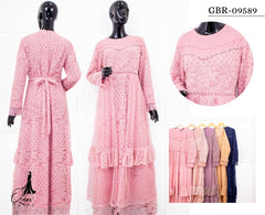 GAMIS OZIAS BROKAT IMPORT PREMIUM 09589 LD 105 I Dress Kondangan Simpel I Dress Lebaran Muslim Nyaman