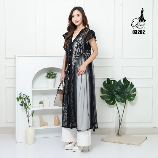 VEST OUTER TILE AZURA OZIKO 03262 LD 105 I Outer Kondangan Wanita I Outer Fashion Muslimah