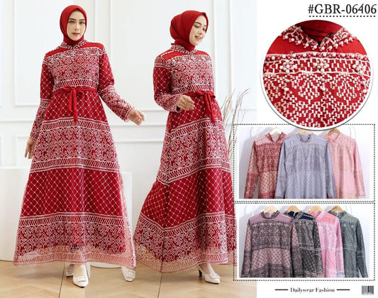 GAMIS OZIAS TILE 06406 LD 105 I Gamis Formal Remaja I Fashion Muslim Panjang Nyaman