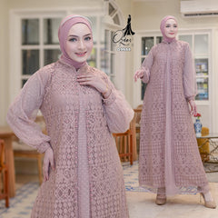 GAMIS OZIAS BROKAT FIMELA JUMBO 09884 LD 105 140 150 I Gamis Jumbo Muslimah I Gamis Formal I Jumbo 4XL 5XL