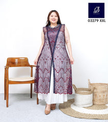 VEST OUTER OZIKO TILE HANA 03279 LD 105 120 I Outer Kondangan Wanita I Outer Fashion Casual 2XL