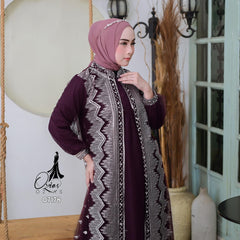 GAMIS OZIAS TILE 07178 LD 105 I Gamis Kondangan Wanita I Gamis Fashion Wisuda