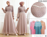 GAMIS OZIAS BROKAT COMBI SIFON 09599 LD 105 I Gamis Simpel Umroh Muslim Nyaman