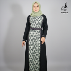 GAMIS OZIAS ABAYA STRETCH 09645 LD 120 I Gamis Fashion Muslimah I Gamis Lebaran Cantik Wanita