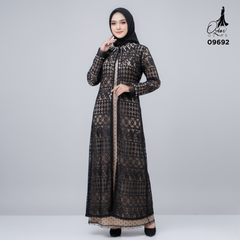 GAMIS OZIAS BROKAT JUMBO FIMELA 09692 LD 105 & LD 120 I Gamis Kondangan Jumbo I Fashion Muslimah Wanita Panjang 2XL