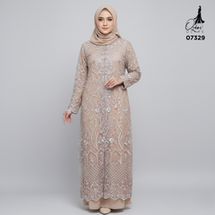 GAMIS OZIAS TILE 07329 LD 105 I Gamis Kondangan Cantik I Gamis Lebaran Casual