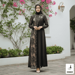 GAMIS OZIAS BROKAT INAYA HARUKA FIMELA 09883 Ld 80 95 105 120 140 I Gamis Dewasa Ibu Dan Anak I Gamis Wisuda Wanita I Gamis Kondangan Pesta I Gamis Bridesmaid I Pakaian Muslimah Cantik