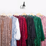 GAMIS OZIAS TILE 07103 LD 105 120 140 150 I Gamis Kondangan Wanita I Gamis Wisuda Mewah