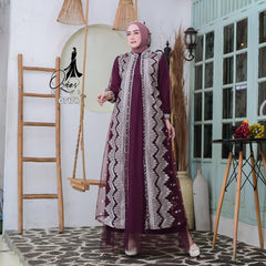 GAMIS OZIAS TILE 07178 LD 105 I Gamis Kondangan Wanita I Gamis Fashion Wisuda