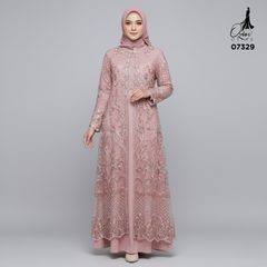 GAMIS OZIAS TILE 07329 LD 105 I Gamis Kondangan Cantik I Gamis Lebaran Casual