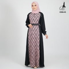 GAMIS OZIAS ABAYA STRETCH 09645 LD 120 I Gamis Fashion Muslimah I Gamis Lebaran Cantik Wanita