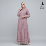GAMIS OZIAS BROKAT FIMELA 09921 LD 105 & LD 120 I Gamis Mewah Pesta I Fashion Muslim Busui Friendly Fit Motif Nyaman Wanita Dress Panjang Santai Garis