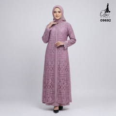 GAMIS OZIAS BROKAT JUMBO FIMELA 09692 LD 105 & LD 120 I Gamis Kondangan Jumbo I Fashion Muslimah Wanita Panjang 2XL