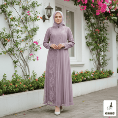GAMIS OZIAS BROKAT INAYA HARUKA FIMELA 09883 Ld 80 95 105 120 140 I Gamis Dewasa Ibu Dan Anak I Gamis Wisuda Wanita I Gamis Kondangan Pesta I Gamis Bridesmaid I Pakaian Muslimah Cantik