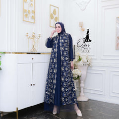 GAMIS OZIAS TILE NAMIRA 07143 LD 105 120 140 I Gamis Kondangan Wanita I Gamis Mewah Wisuda