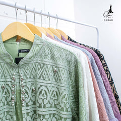 GAMIS OZIAS BROKAT ARABELLA 09868 LD 105 & LD 120 I Gamis Wanita cantik I Fashion Muslim Panjang Santai 2XL