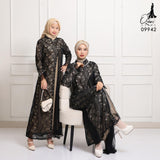 GAMIS OZIAS BROKAT INAYA FIORA 09942 Ld 80 95 105 120 140 I Gamis Dewasa Ibu Dan Anak I Gamis Wisuda Wanita I Gamis Kondangan Pesta I Gamis Bridesmaid I Pakaian Muslimah Jumbo 2XL 4XL
