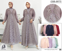 GAMIS OZIAS BROKAT IMPORT 09773 LD 105 I Gamis Fashion Remaja I Gamis Kondangan Dewasa
