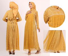 GAMIS OZIKO BROKAT PREMIUM 09923 LD 105 I Gamis Fashion Muslimah I Gamis Syar'i Nyaman Panjang