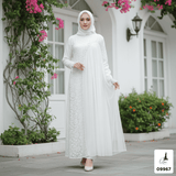 GAMIS INAYA JASMINE OZIAS 09967 LD 105 I Gamis Brokat Pesta Kondangan I Gamis Fashion Muslimah Fit Panjang Santai Nyaman Dress Mewah I Jumbo 5XL