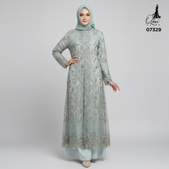 GAMIS OZIAS TILE 07329 LD 105 I Gamis Kondangan Cantik I Gamis Lebaran Casual