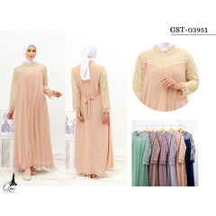 GAMIS OZIAS CERUTY 03951 I Gamis Kondangan Import I Fashion Muslimah Nyaman Panjang