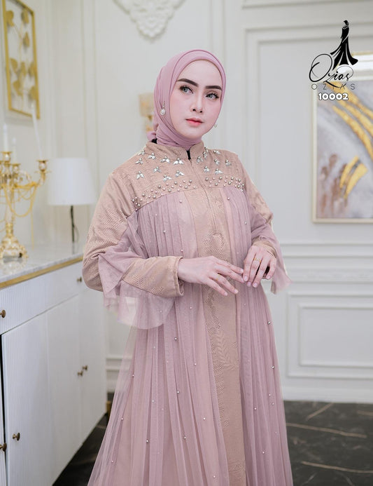 GAMIS OZIAS BROKAT BLOSSOM 10002 I Gamis Kondangan Mewah I Gamis Casual Wisuda