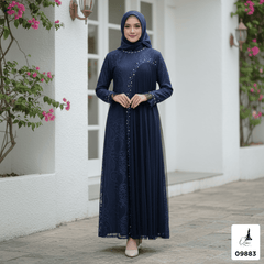 GAMIS OZIAS BROKAT INAYA HARUKA FIMELA 09883 Ld 80 95 105 120 140 I Gamis Dewasa Ibu Dan Anak I Gamis Wisuda Wanita I Gamis Kondangan Pesta I Gamis Bridesmaid I Pakaian Muslimah Cantik