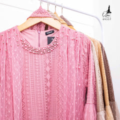 GAMIS OZIAS BROKAT PREMIUM 09357 LD 105 I Gamis Pesta Import I Gamis Kondangan Remaja Motif Muslim Nyaman Panjang Dewasa Mewah