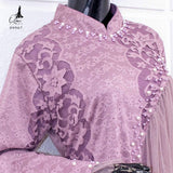 GAMIS INAYA JASMINE OZIAS 09967 LD 105 I Gamis Brokat Pesta Kondangan I Gamis Fashion Muslimah Fit Panjang Santai Nyaman Dress Mewah I Jumbo 5XL