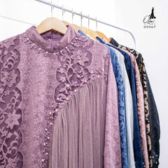 GAMIS INAYA JASMINE OZIAS 09967 LD 105 I Gamis Brokat Pesta Kondangan I Gamis Fashion Muslimah Fit Panjang Santai Nyaman Dress Mewah I Jumbo 5XL