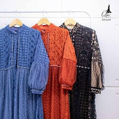 GAMIS OZIAS BROKAT 09569 LD 105 120 140 I Gamis Brokat Premium I Gamis Mewah