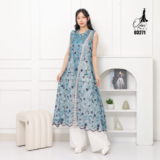 VEST OUTER TILE OZIKO HANA 03271 LD 105 I Outer Casual Wanita I Outer Kondangan Wanita