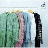 GAMIS OZIAS BROKAT ARABELLA 09874 LD 105 dan LD 120 I Gamis Pesta Simpel I Gamis Busui Friendly Muslim Wanita Nyaman Panjang