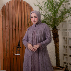 GAMIS OZIAS BROKAT 09946 LD 105 I Gamis Kondangan Fashion I Gamis Kondangan Busui Nyaman 2XL