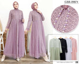 GAMIS OZIAS BROKAT ARABELLA 09874 LD 105 dan LD 120 I Gamis Pesta Simpel I Gamis Busui Friendly Muslim Wanita Nyaman Panjang