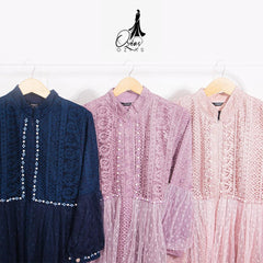 GAMIS OZIAS BROKAT KAGURA 09852 LD 105 dan LD 120 I Gamis Brisemade Muslimah I Dress Home Busui Friendly Nyaman Panjang