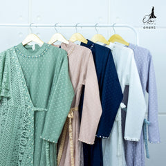 GAMIS OZIAS BROKAT KAGURA COMBI TILE 09895 JUMBO LD 120 & LD 140 I Gamis Pesta Kondangan I Gamis Muslimah Mutiara Nyaman 2XL 4XL
