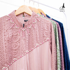 GAMIS OZIAS BROKAT KAGURA 09875 LD105 CM I Gamis Formal I Gaun Muslimah Nyaman Panjang