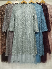 GAMIS OZIAS TILE 07388 LD 105 I Gamis Kondangan Wanita I Gamis Fashion Lebaran