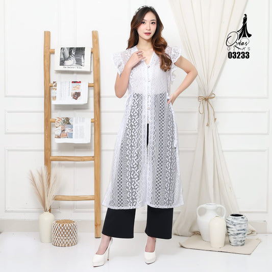 VEST OUTER BROKAT OZIKO 03233 LD 105 | Outer Pesta Brokat | Outer Mewah
