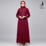 GAMIS OZIAS BROKAT GLITER 09954 LD 105 I Gamis Fashion Muslimah I Gamis Lebaran Motif Nyaman