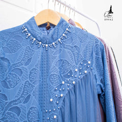 GAMIS OZIAS BROKAT INAYA FIORA 09942 Ld 80 95 105 120 140 I Gamis Dewasa Ibu Dan Anak I Gamis Wisuda Wanita I Gamis Kondangan Pesta I Gamis Bridesmaid I Pakaian Muslimah Jumbo 2XL 4XL