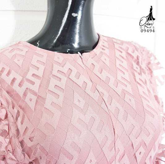 GAMIS OZIAS BROKAT ZIGZAG 09494 LD 105 120 I Gamis Kondangan Simpel I Gamis wanita Wisuda 2XL