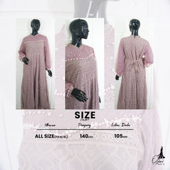 GAMIS OZIAS BROKAT 09537 LD 105 I Gamis Kondangan Wanita I Gamis Simpel Remaja