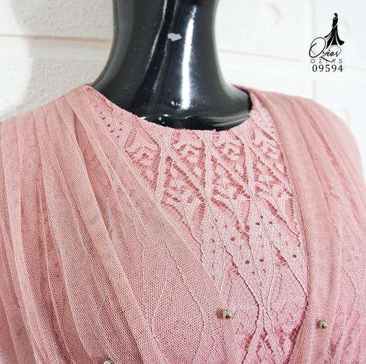 GAMIS OZIAS BROKAT 09594 LD 105 I Gamis Fashion Muslimah I Gamis Pesta Remaja Nyaman Panjang