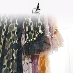 GAMIS OZIAS BROKAT POLKA 09218 LD 105 & LD 120 I Gamis Fashion Remaja I Gamis Pesta Kondangan Muslim Nyaman Dress Mewah