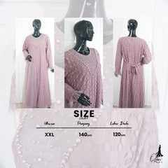 GAMIS OZIAS BROKAT POLKA 09218 LD 105 & LD 120 I Gamis Fashion Remaja I Gamis Pesta Kondangan Muslim Nyaman Dress Mewah