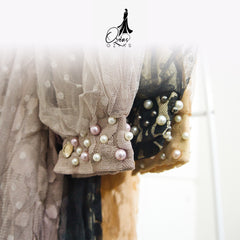 GAMIS OZIAS BROKAT TILE 09562 LD 105 I Gamis Kondangan Mewah I Gamis Pesta Tangan Balon Nyaman